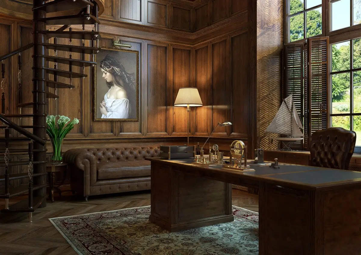 Кабинет с филёнчатыми панелями