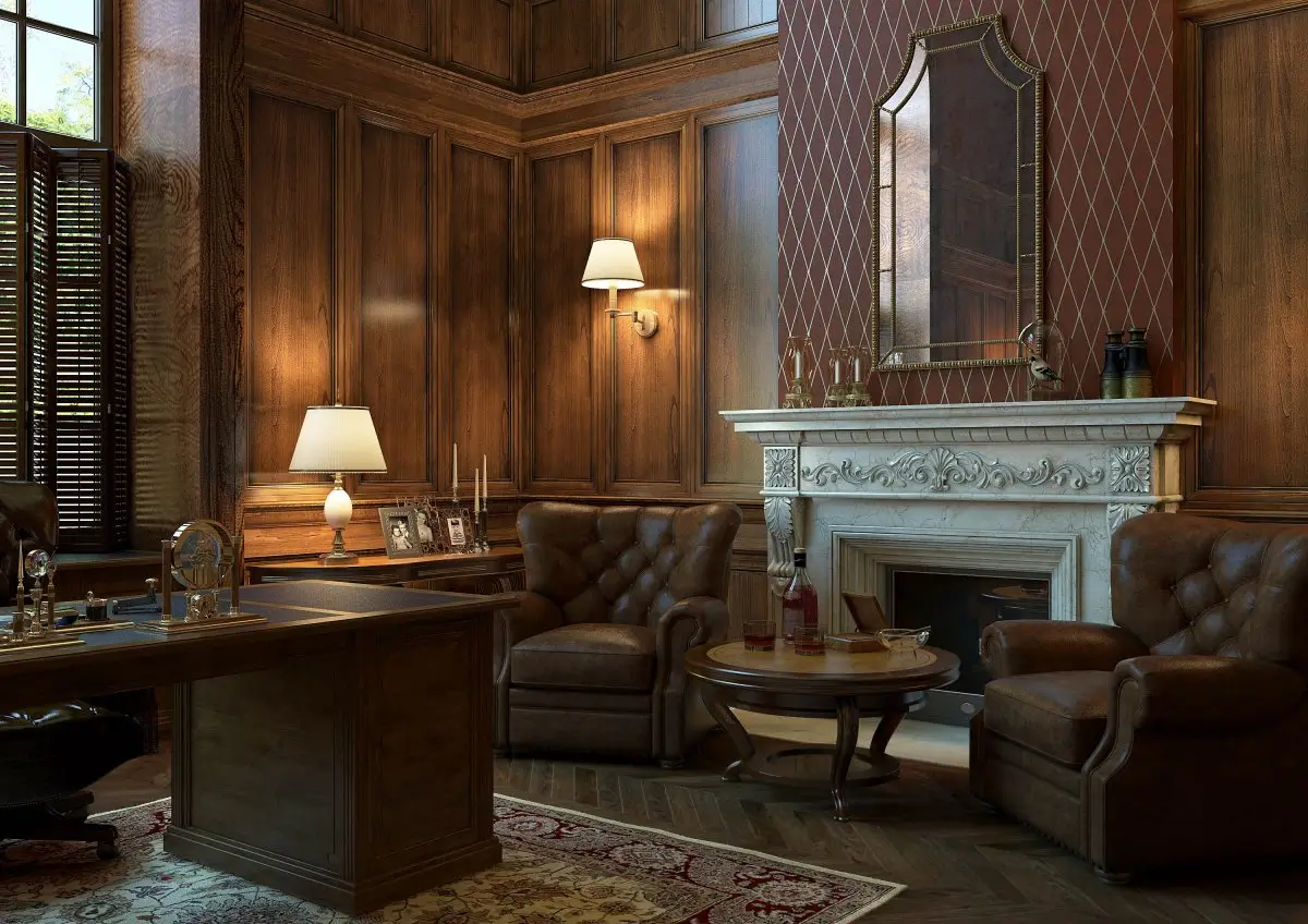 Кабинет с филёнчатыми панелями